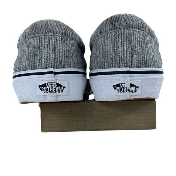 VANS Classic Slip-On Gray Textured Corduroy Sneakers Mens Size 7 Womens Size 8.5 main image 6